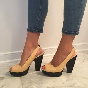 BCBG Girls rare rectangular heels